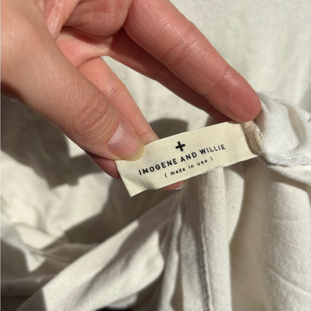 Imogene + Willie 100% cotton white tee